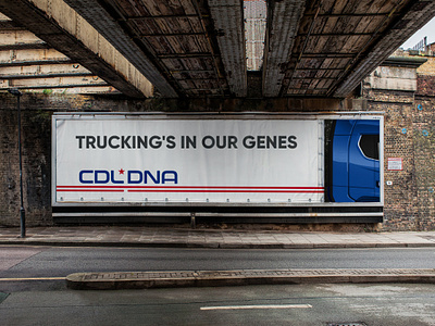 CDL DNA billboard like a part of Brand guideline advertising billboard branding driver logo truck
