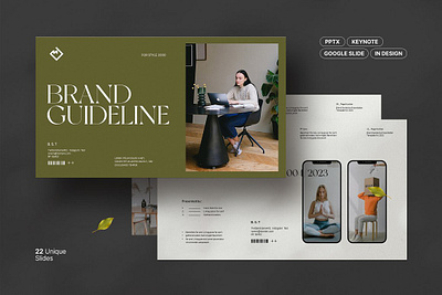 Brand Guideline Template #1 app branding design graphic design illustration logo typography ui ux vector