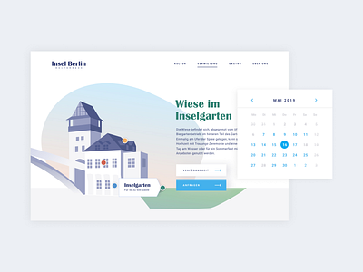 Insel Berlin - Interface Design app branding design graphic design illustration interface logo mobile ui