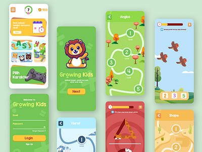 Growing Kids UI Design design figma game graphic design kids landing page mobile design ui uiux ux