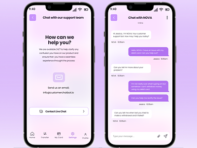 Conversational Chatbot UI chatbot screen chatbot ui conversational chatbot screen i support team ui ui ui des