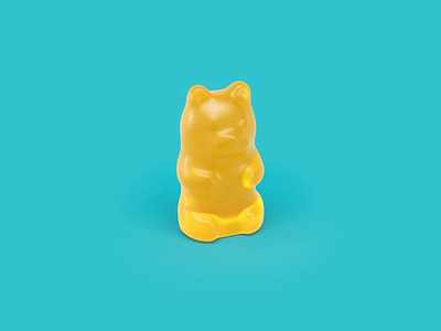 Melted Gummy Bear 3d animation bear c4d character cinema 4d gummy gummybear melt melted motion design redshift