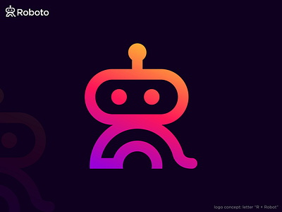 Letter "R" Robot logo design. modern logo, minimalist app logo shamim pixly
