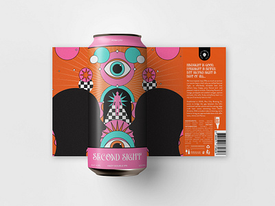 SECOND SIGHT | Pow City Brewing Co. alcohol beer beer can beer design beer label brand design brand designer branding brewery can can design design graphic design illustration illustrator ipa packaging packaging design visual