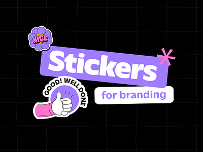 Stickers for branding animation branding design graphic design illustration stickers typography