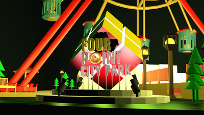 Four Point City Park 3D Model Environment