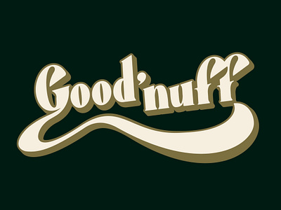 Good’nuff design doodle graphic design lettering logo perfectionism typography vector