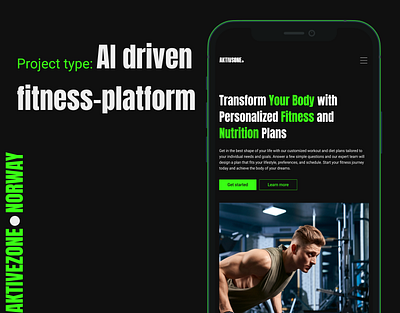 AI-driven fitness platform UX/UI ai branding design figma responsive design ui ux web platform