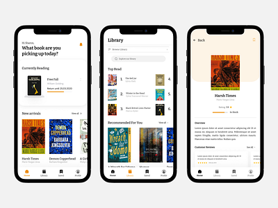 Local Library App app design library library app mobile ui uiux