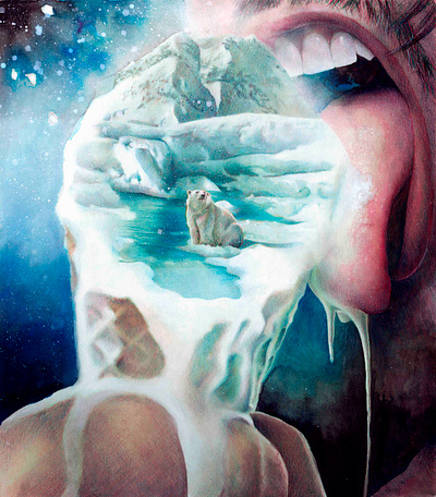 Melting climatechange conceptualillutration globalwarming