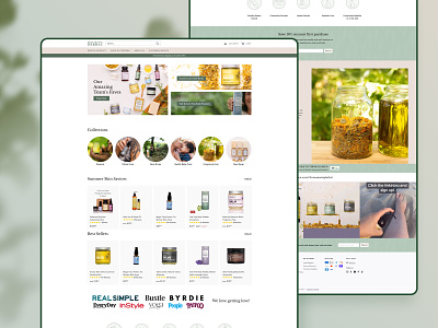 Ora's Amazing Herbal - Skincare Products Web Design beauty products clean ecofriendly figma design green herbal products minimal online products online shopping pastel skincare website design