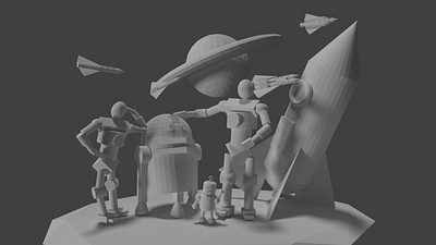 Outer Space Squad: Plain 3D Modelling