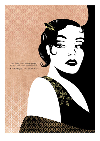 Beautiful fools art deco deco design feminism gatsby graphic design illustration literature pattern print texture