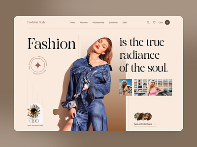Fashion Web Site Design branding clothes design fashion fashion company fashion store landing page minimal online shop shop store ui ux website