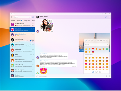 Telegram - Windows 11 telegram ui ux