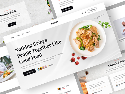 Restaurant Homepage beverage buffet chicken design designer dishes eat food food delivery homepage landing page order restaurant uiux web design website