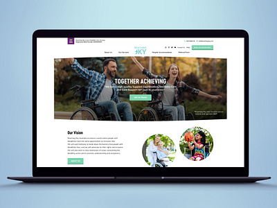 Reaching Sky-Disability Care disability disability care landing page design mockup design therapy uiux website design