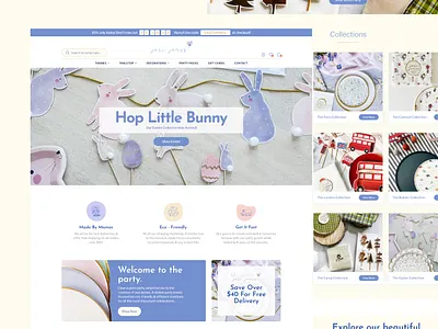 Children's party service children childrens party kids kids party landing page design mockup design ui uiux ux website design