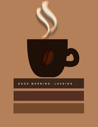 Good morning coffee coffee digital art graphic design logo