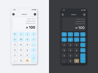 Calculator | Daily UI 004 004 calculator dailyui dark light ui