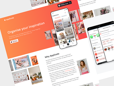 Applicate — Organizing App Landing app app website business web design homepage landing landing page launching page product hunt site startup ui ui design web web design webflow webpage website website designer z1