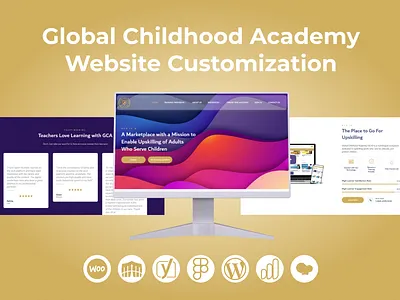 Global Childhood Academy Website Customization attractive website business website design graphic design illustration landing page responsive website web design website design