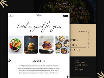 The Restaurant graphic design ui web design website