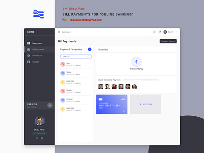 Online Banking - Bill payments bankingsolutions bankinguxdesign bill payments cardmanagement creativeexploration designconcept digitalpayments dipu dipupaul figma figma design figmaprototype financialtechnology fintechinnovation moneymanagement moneytransfer onlinebankingplatform paymenttemplates uiuxdesign userexperience