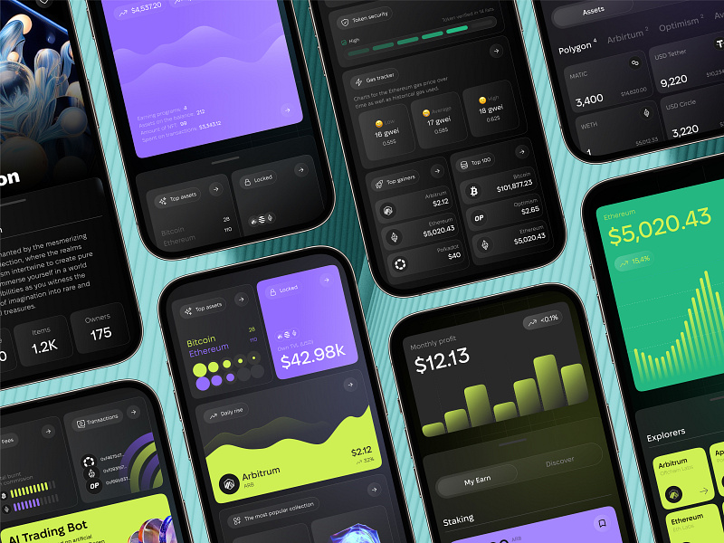 Case Study: Crypto App Design animation app design application crypto cryptocurrency design finance fintech graphic design interaction design interface mobile mobile design motion graphics ui ui animation user experience user experience design user interface ux