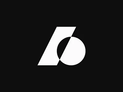 geometric "A". branding circle creative font geometric graphic design identity design illustration letter logo design logotype minimalism negative space rectangle round shape simple а о