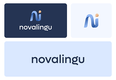 Novalingu logo 2d ai branding design detail illustration language lingual logo vector