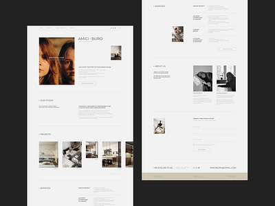 Design Interior studio | AMICI BURO design design concept designers figma interior design interior studio ui ui ux design web design