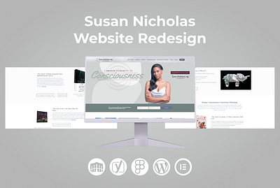 Susan Nicholas Website Redesign attractive website business website design graphic design illustration landing page responsive website web design website design