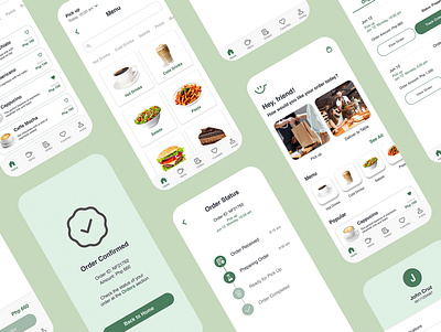 Key Mockups - Mobile Ordering App cafe cafe app cafe mobile app cafe restaurant app cafe ui cafe ux coffee coffee app figma food app mobile app mobile ordering app ordering app restaurant app ui ui case study uiux uiux design ux ux case study