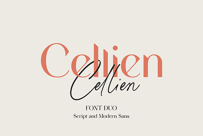 Cellien - Font Duo branding calligraphy design fonts graphic design handlettering illustration logo typeface typography ui