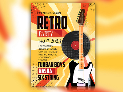 Retro Music Band Poster Design band poster event poster graphic design music musicposter photoshop poster design retroposter