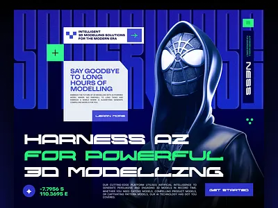 3D Modelling Landing page branding graphic design ui