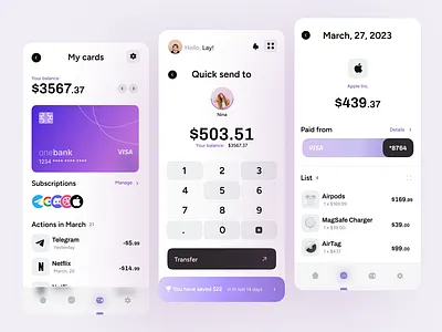 Online Banking App Concept app design branding graphic design ui