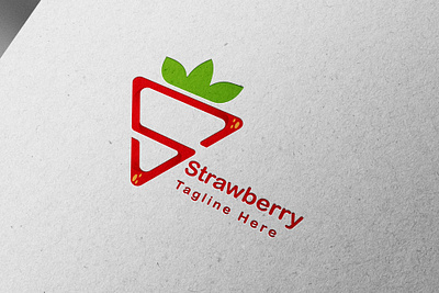 Strawberry Logo(unused) best logo branding design fruit fruit logo graphic design illustration letter s letter s logo logo logo design logo for sale strawberry strawberry logo ui vector