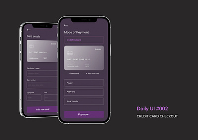 Daily UI Challenge - #002 credit card checkout daily ui dailyui ui ui design