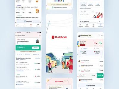 Khatabook App Redesign application ui design product design ui ux