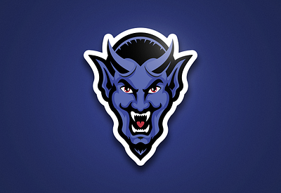 Blue Devil blue branding design devil gaming illustration logo mascot sport wrestling