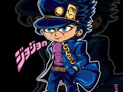 Jotaro Kujo character design fanart graphic design illustration jotaro procreate vector