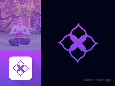 Meditation App Icon app icon branding design graphic design illustration logo meditation typography ui ux vector website yoga