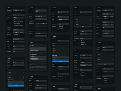 Web builder controls builder controls css inputs nocode preferences settings ui