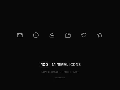 100 Minimal Icons freebie iconpack icons svg