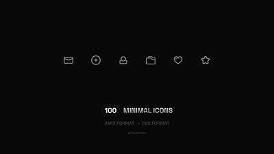 100 Minimal Icons freebie iconpack icons svg