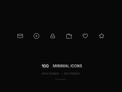 100 Minimal Icons freebie iconpack icons svg