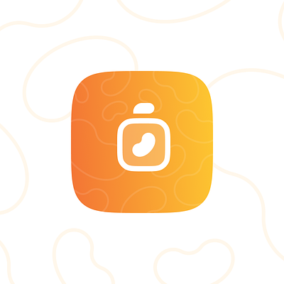 Jellybean Logo app icon branding clean logo