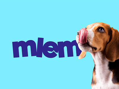 Mlem - Dogs supplements & food Logo Design dog dog logo dogs dogs logo letter letters logo logo design modern pet pet logo pets pets logo wordmark wordmark logo
